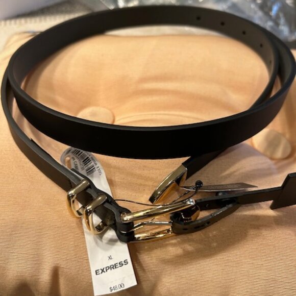 Express Genuine Leather Gold Tipped Buckle Belt main image 5